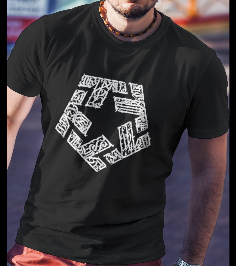 Enemigo Star Tribal Gear Symbol Geometric Block Pattern T-Shirt