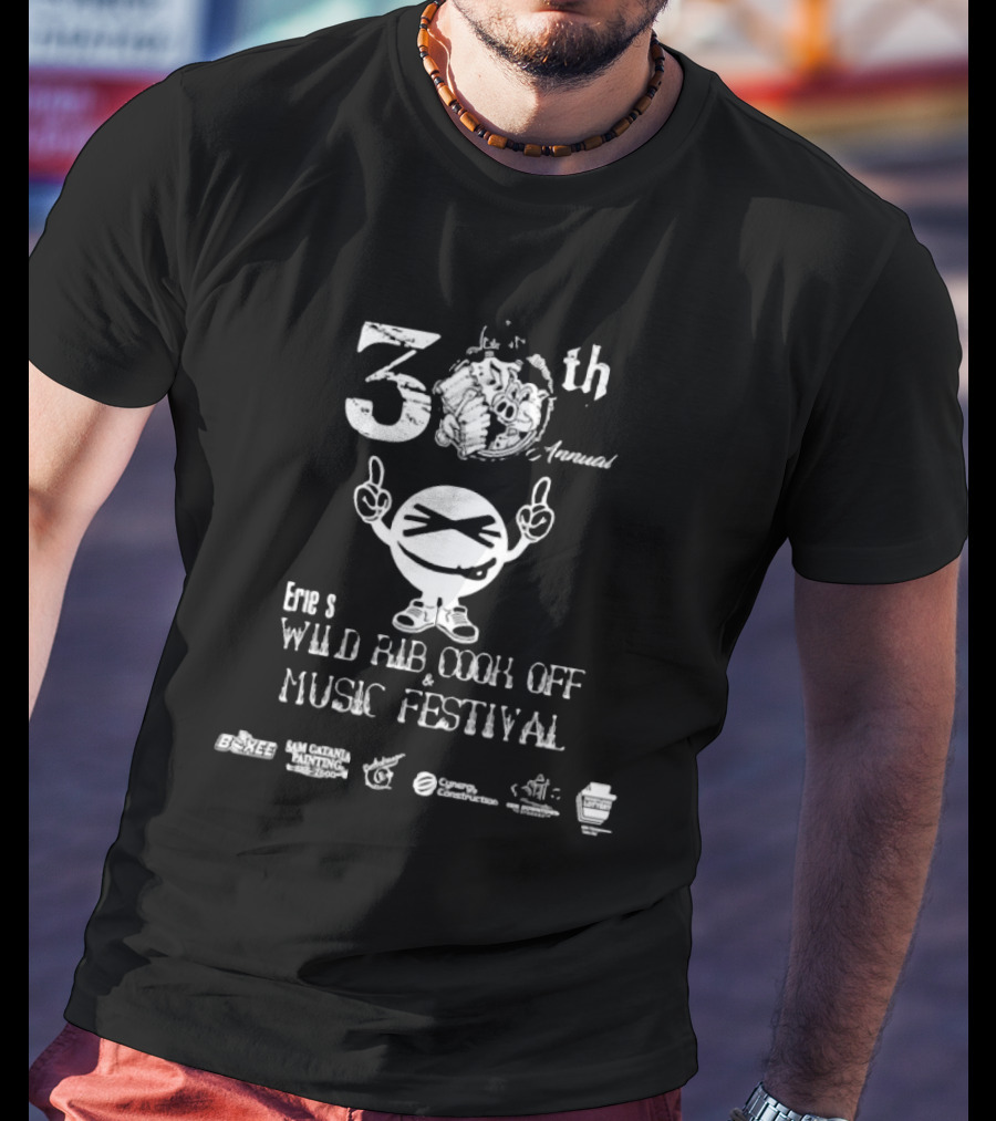 Erie’s Wild Rib Cook Off And Music Festival 30th Annual Celebration Featuring Sponsors B3K, Sherwin-Williams, National Fuel, St Vincent, Jet 24 Fox 66 T-Shirt