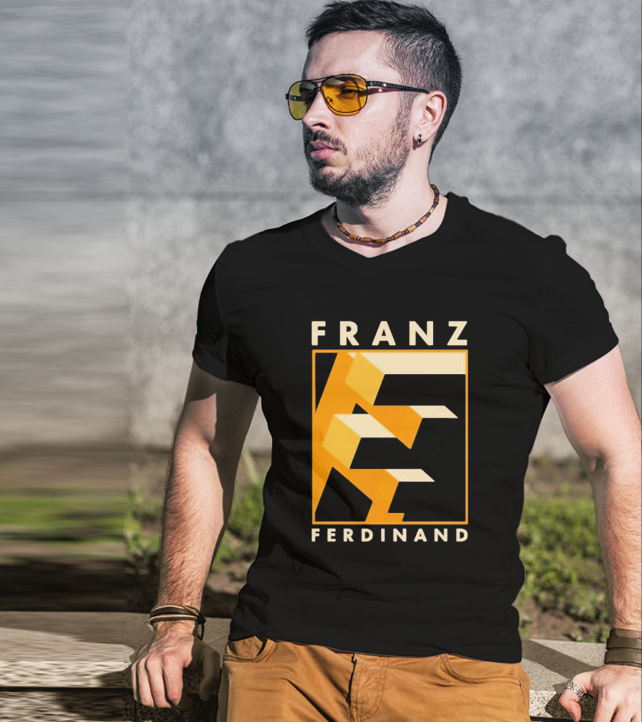 Franz Ferdinand Orange Geometric E T-Shirt