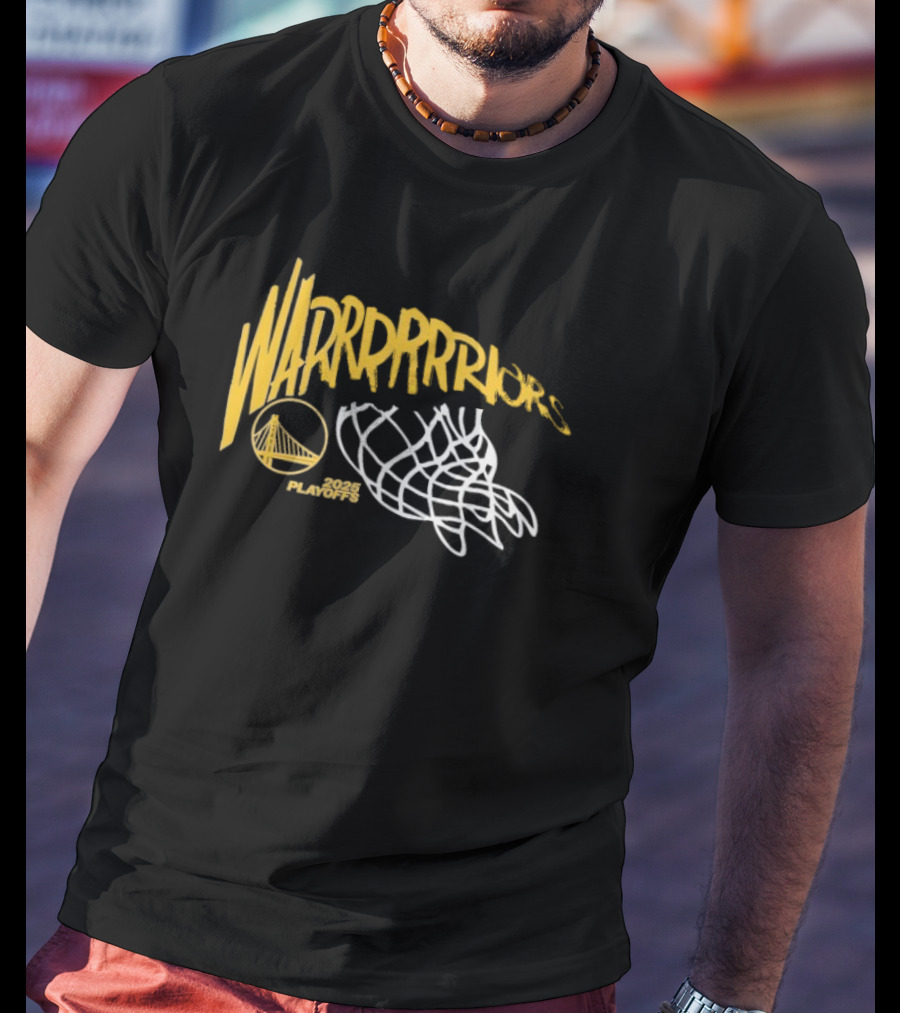 Golden State Warriors 2025 Playoffs Basketball Swish T-Shirt