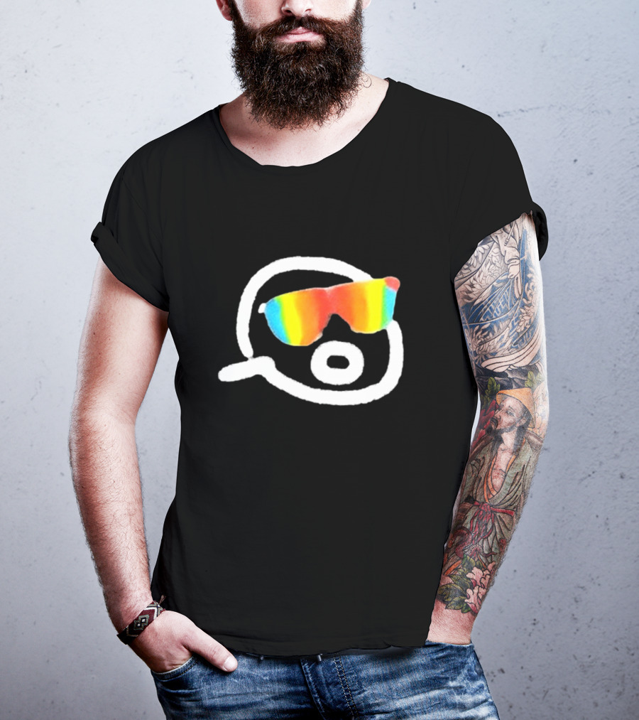 Gorklon Rainbow Sunglasses Sketch Retro Style T-Shirt