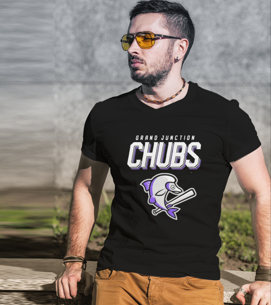 Grand Junction Chubs Baseball Fish Mascot T-Shirt