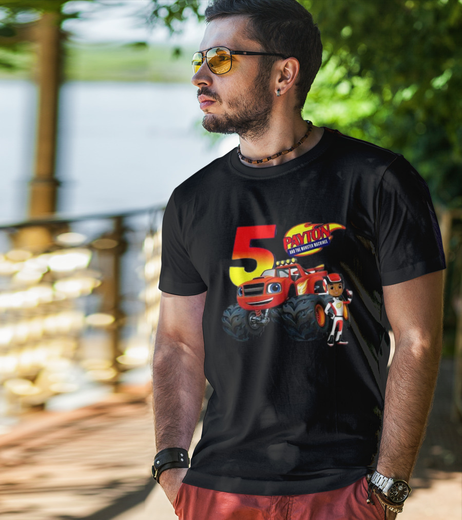 5 Payton And The Monster Machines Blaze Birthday Adventure T-Shirt