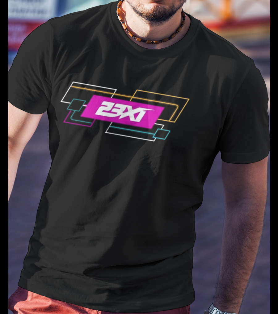 23XI Racing Team Colorful Geometric Elements T-Shirt