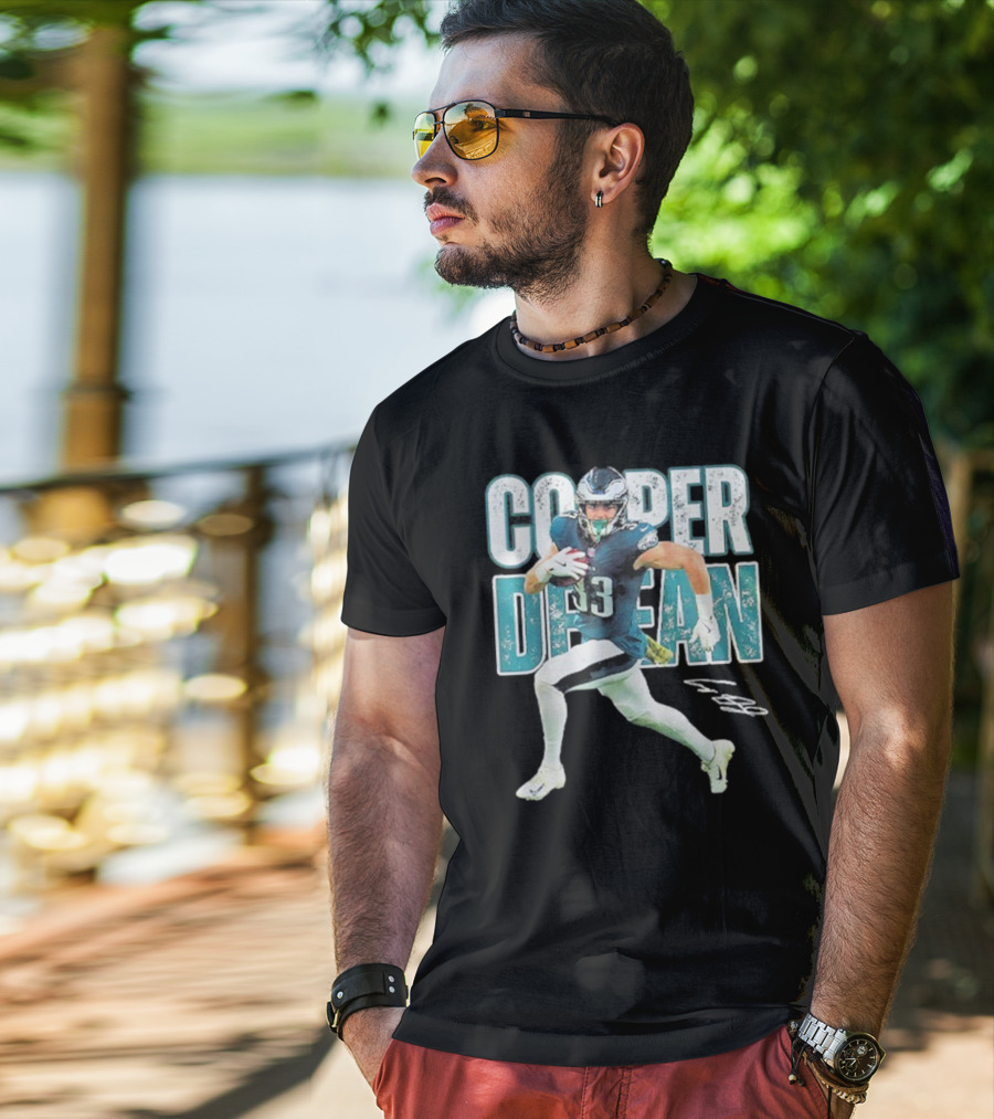 Cooper Dejean 33 Philadelphia Eagles Football Player T-Shirt
