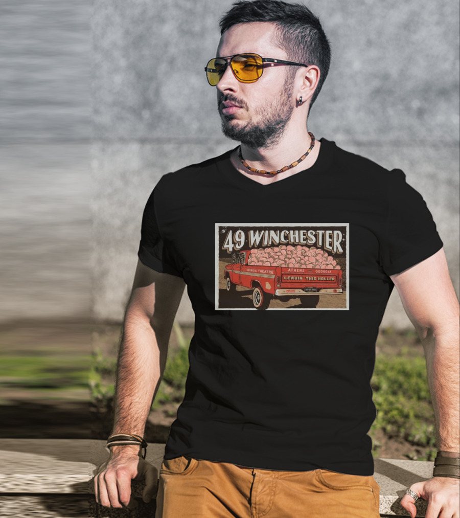49 Winchester Georgia Theatre Athens April 3 2025 Leavin This Holler T-Shirt