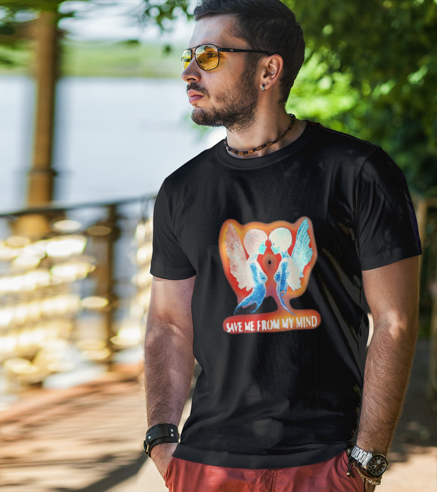 Angel Save Me From My Mind Wings Reflection T-Shirt