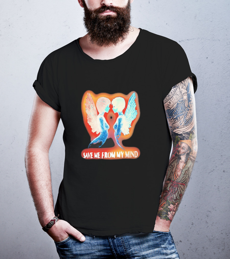 Angel Save Me From My Mind Wings Reflection T-Shirt