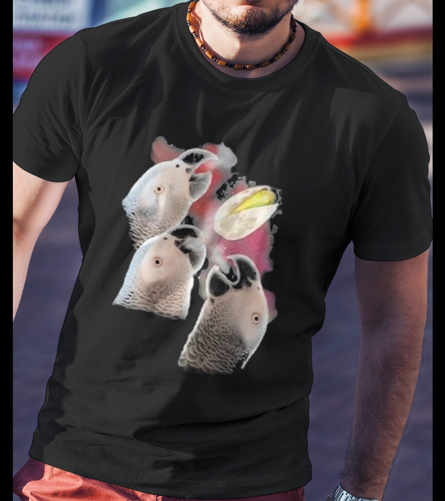 Apollo And Frens Three Cockatoos With Moon And Space Theme T-Shirt