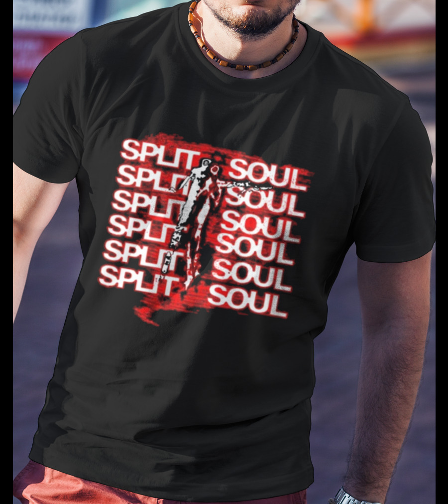 Artiomusic Artio Split Soul Repeated Text With Figure Overlay T-Shirt