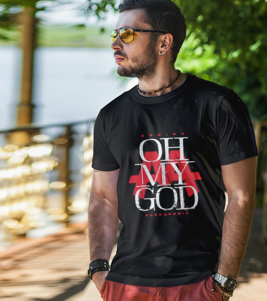 Asking Alexandria Oh My God Red Text Design AA T-Shirt