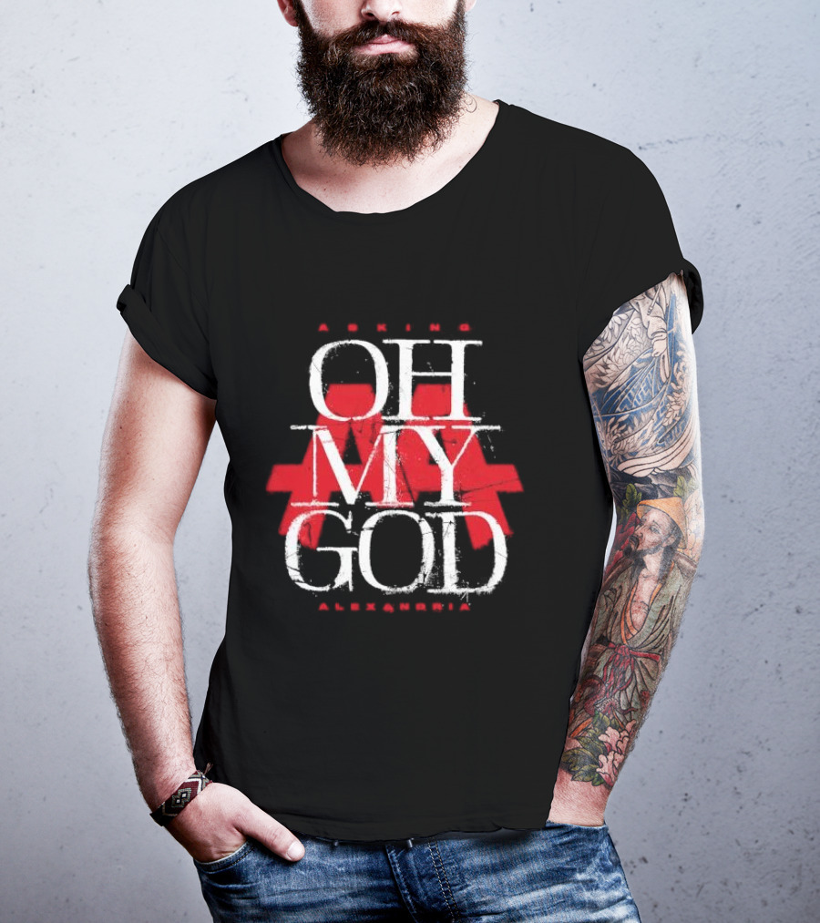 Asking Alexandria Oh My God Red Text Design AA T-Shirt