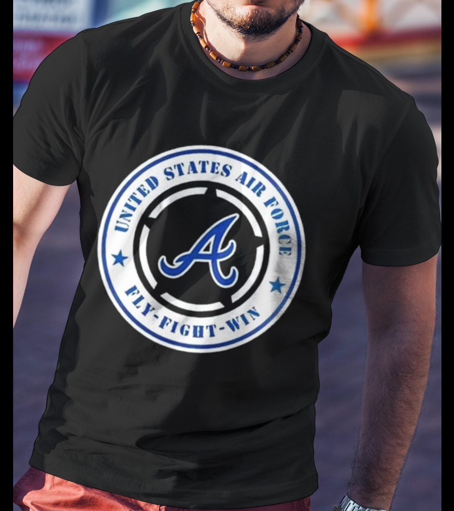 Atlanta Braves United States Air Force Fly Fight Win Military Appreciation Night 2025 T-Shirt