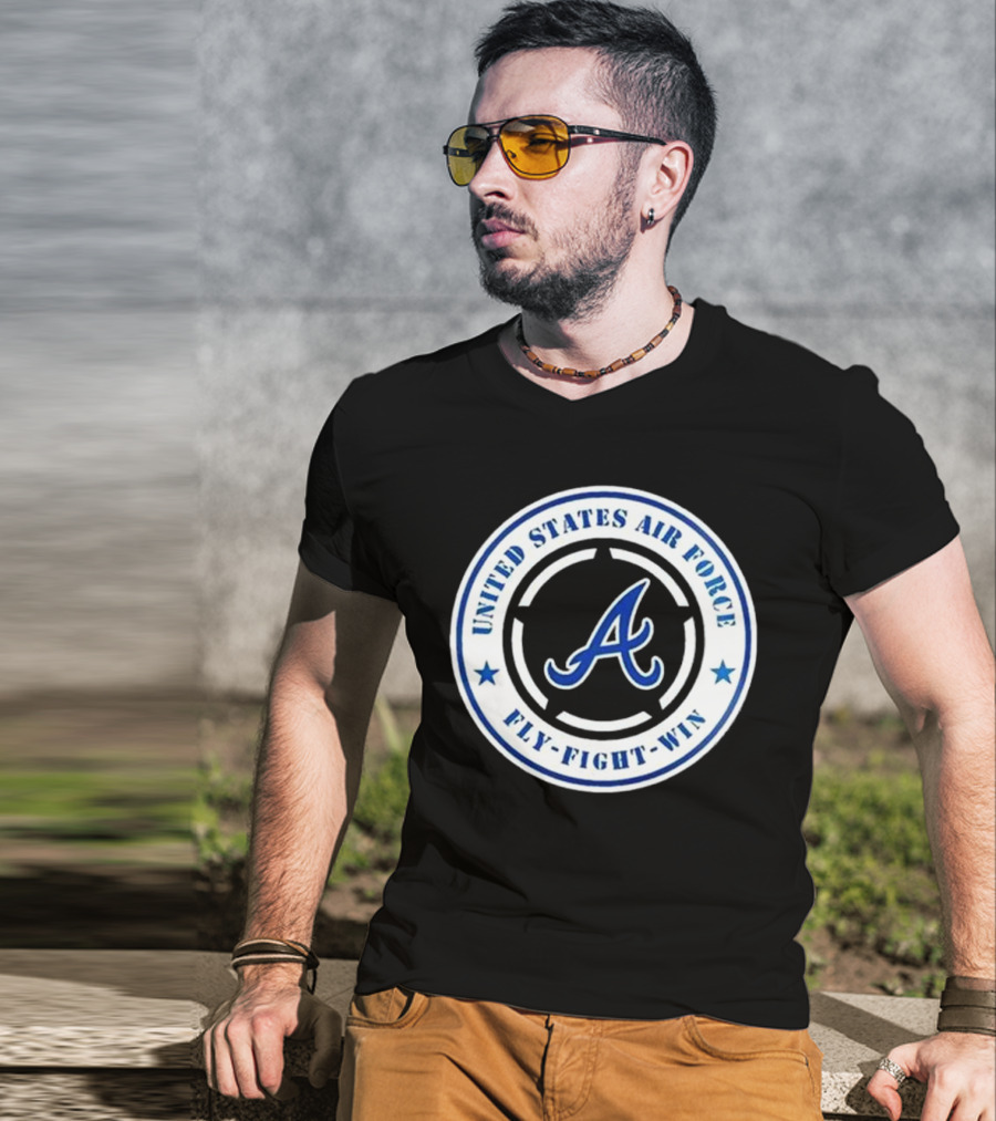 Atlanta Braves United States Air Force Fly Fight Win Military Appreciation Night 2025 T-Shirt