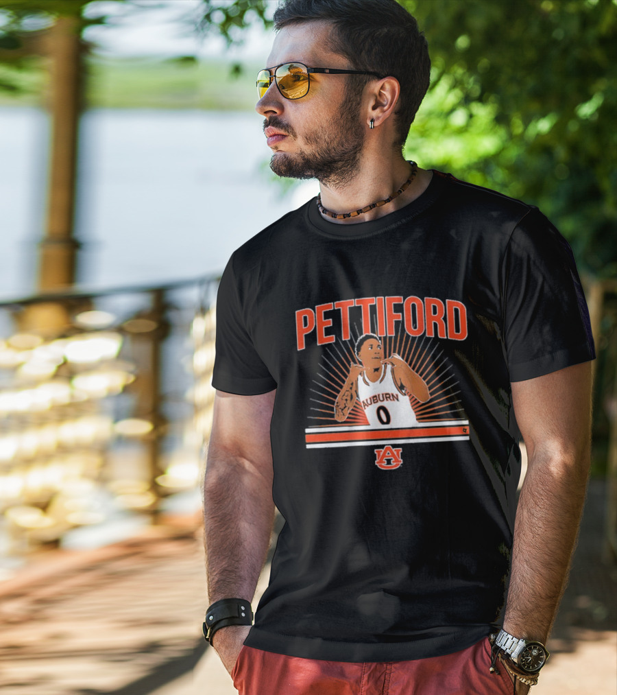 Auburn Basketball Pettiford 0 Auburn University Basketball Star T-Shirt