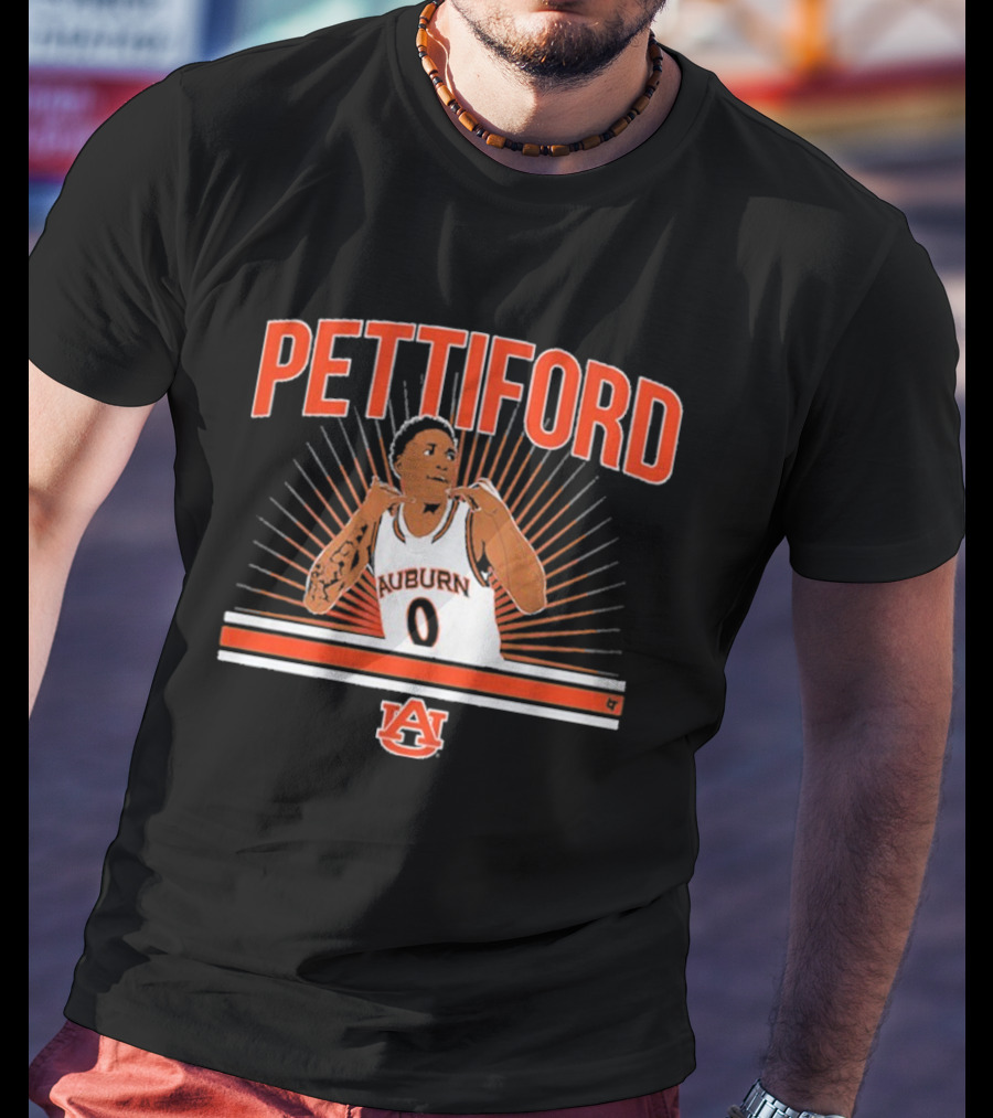 Auburn Basketball Pettiford 0 Auburn University Basketball Star T-Shirt