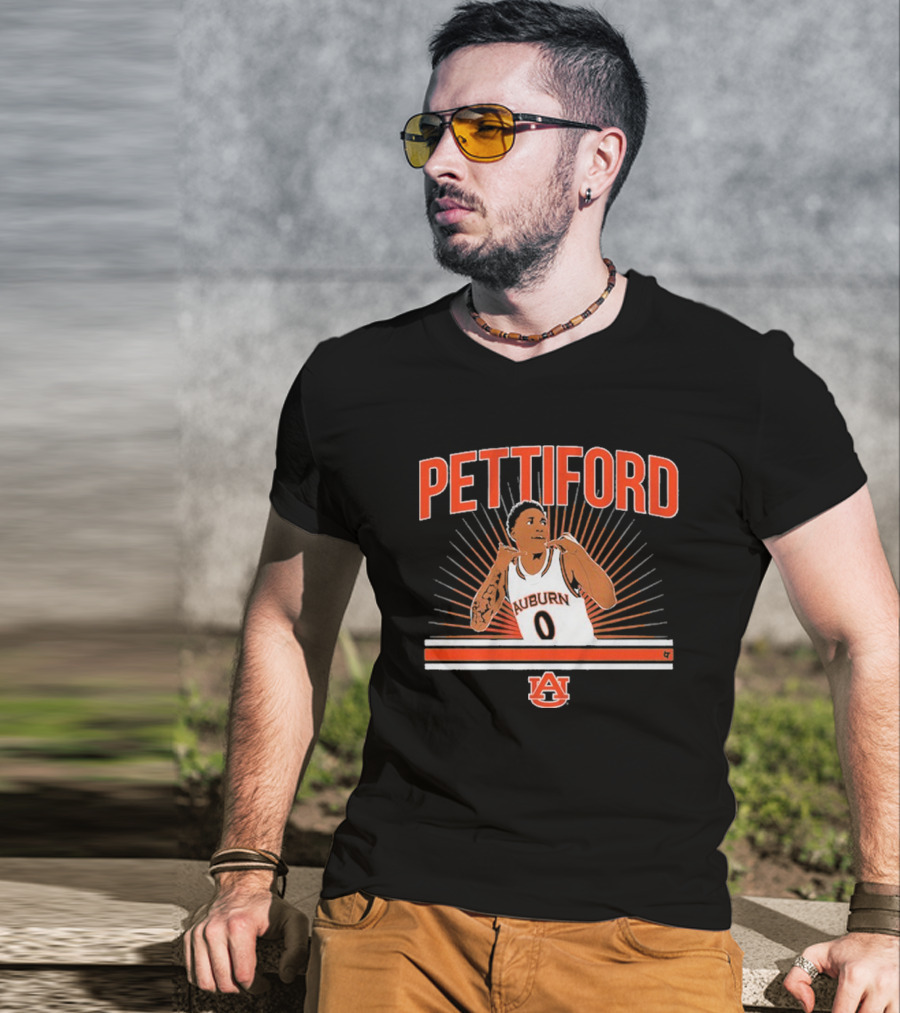 Auburn Basketball Pettiford 0 Auburn University Basketball Star T-Shirt