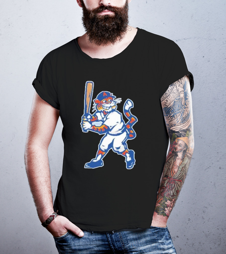 Auburn Tigers Aubie Baseball Mascot Holding Bat T-Shirt