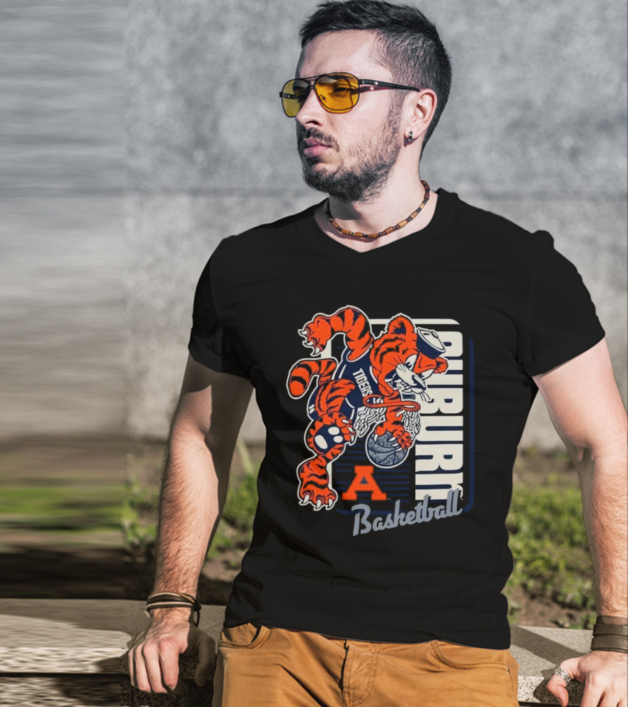 Auburn Tigers Basketball Mascot Dunk Tiger 2025 T-Shirt