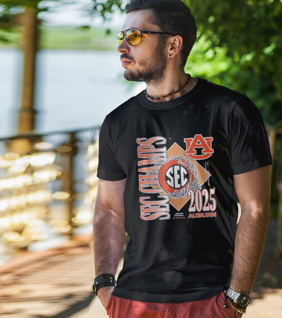 Auburn Tigers SEC Champs 2025 Basketball Victory T-Shirt
