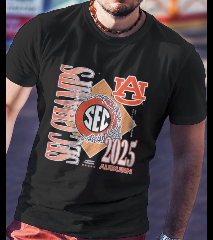 Auburn Tigers SEC Champs 2025 Basketball Victory T-Shirt