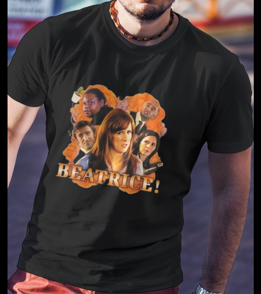 "Bad Wolf Archives Beatrice Catherine Tate Character Collage" T-Shirt