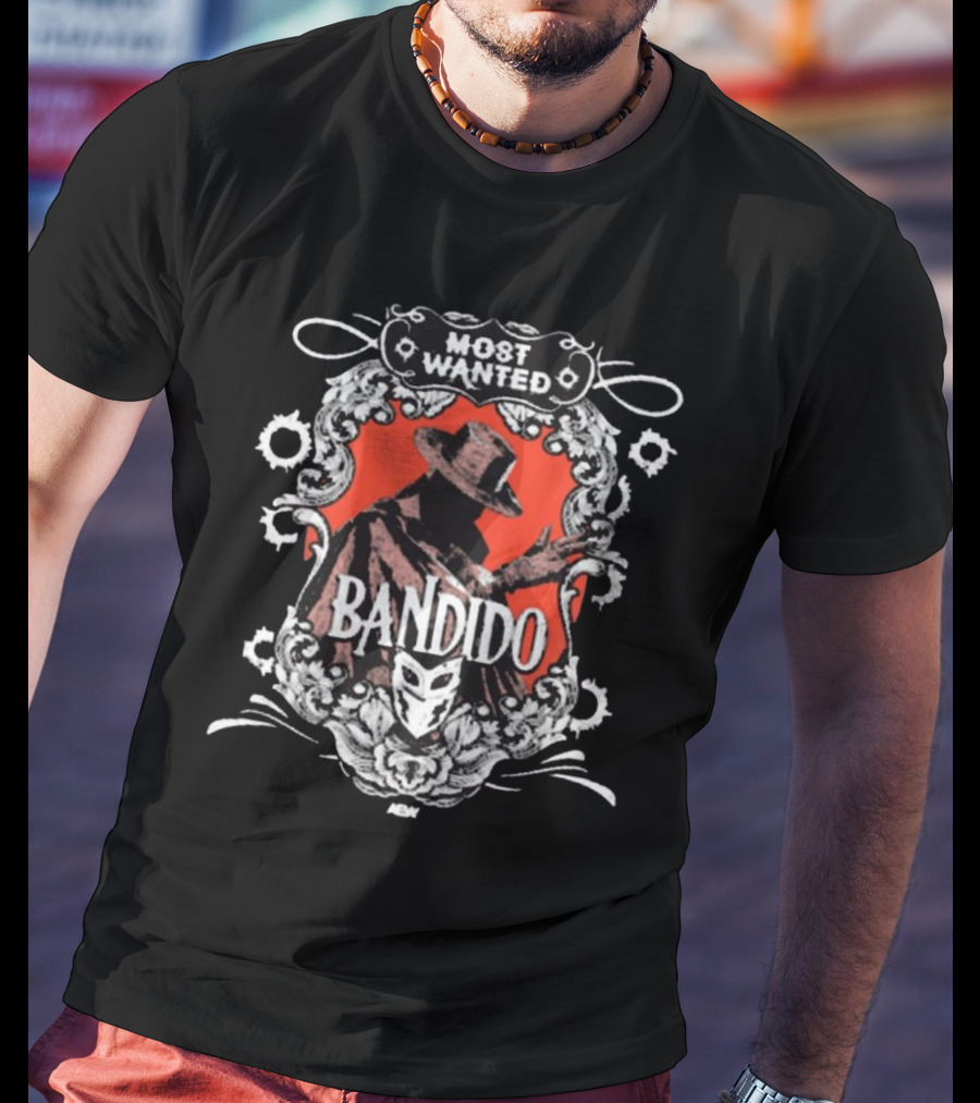 Bandido Most Wanted Masked Man AEW 2025 T-Shirt