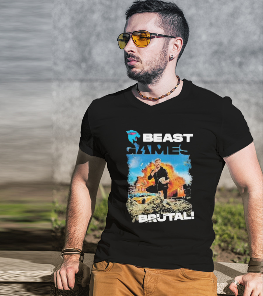 Beast Games Brutal Explosive Action Scene T-Shirt