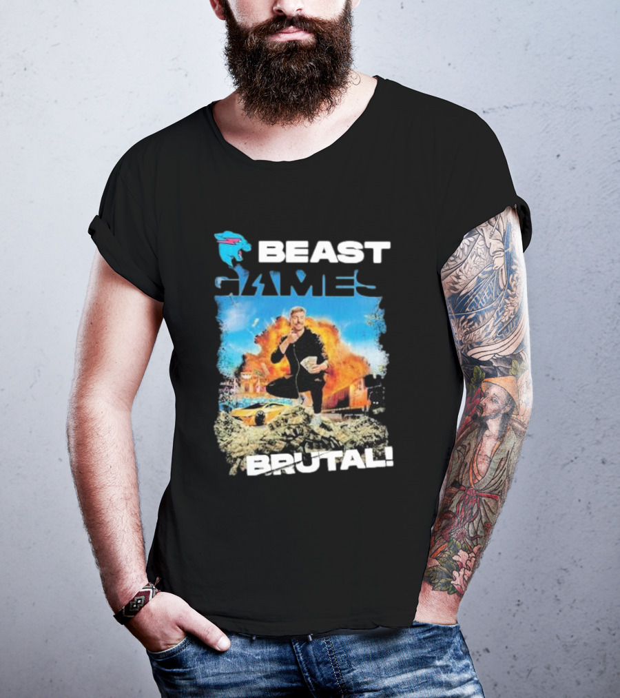 Beast Games Brutal Explosive Action Scene T-Shirt