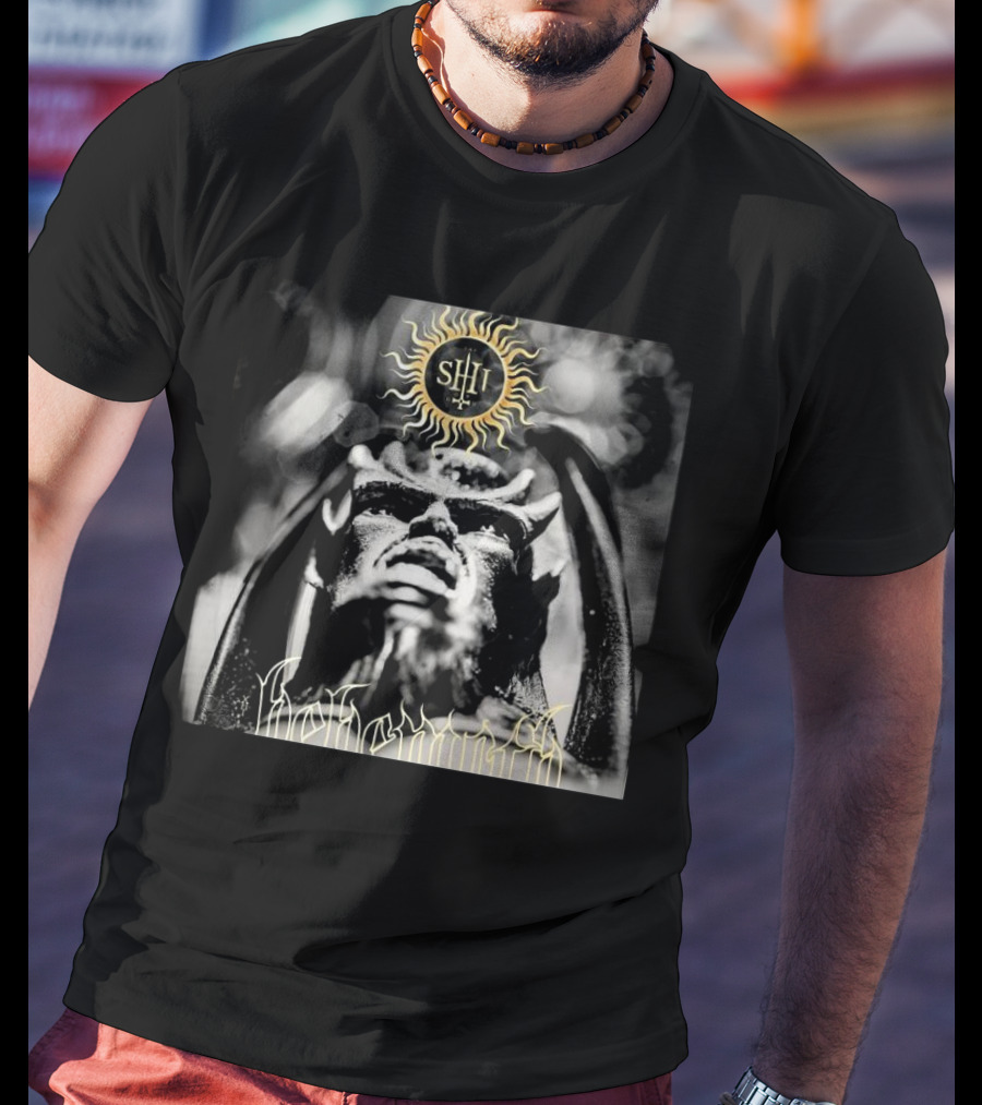 Behemoth The Shit Of God 9th May 2025 Sun Icon And Demonic Figure T-Shirt