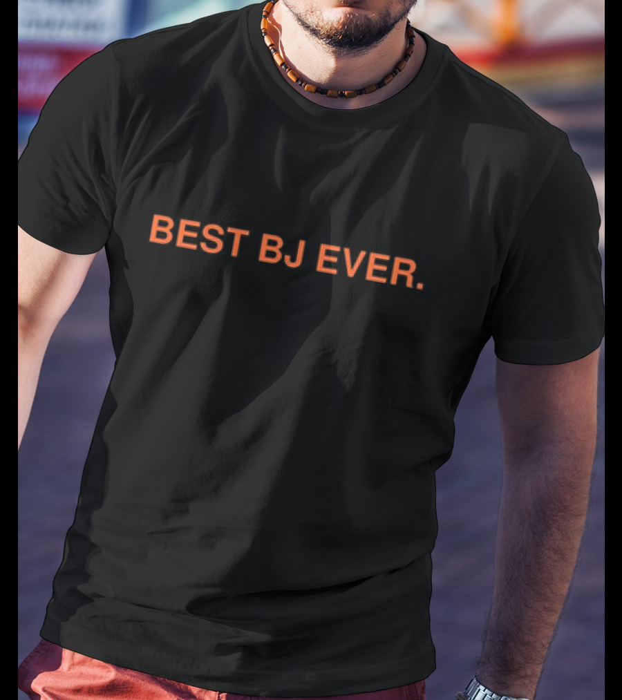 BEST DJ EVER Bold Orange Text Music Lover T-Shirt