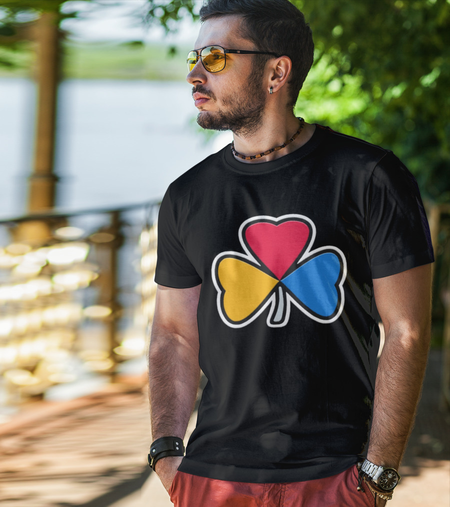 Pittsburgh Steelers Steel Shamrock Heart Colors T-Shirt