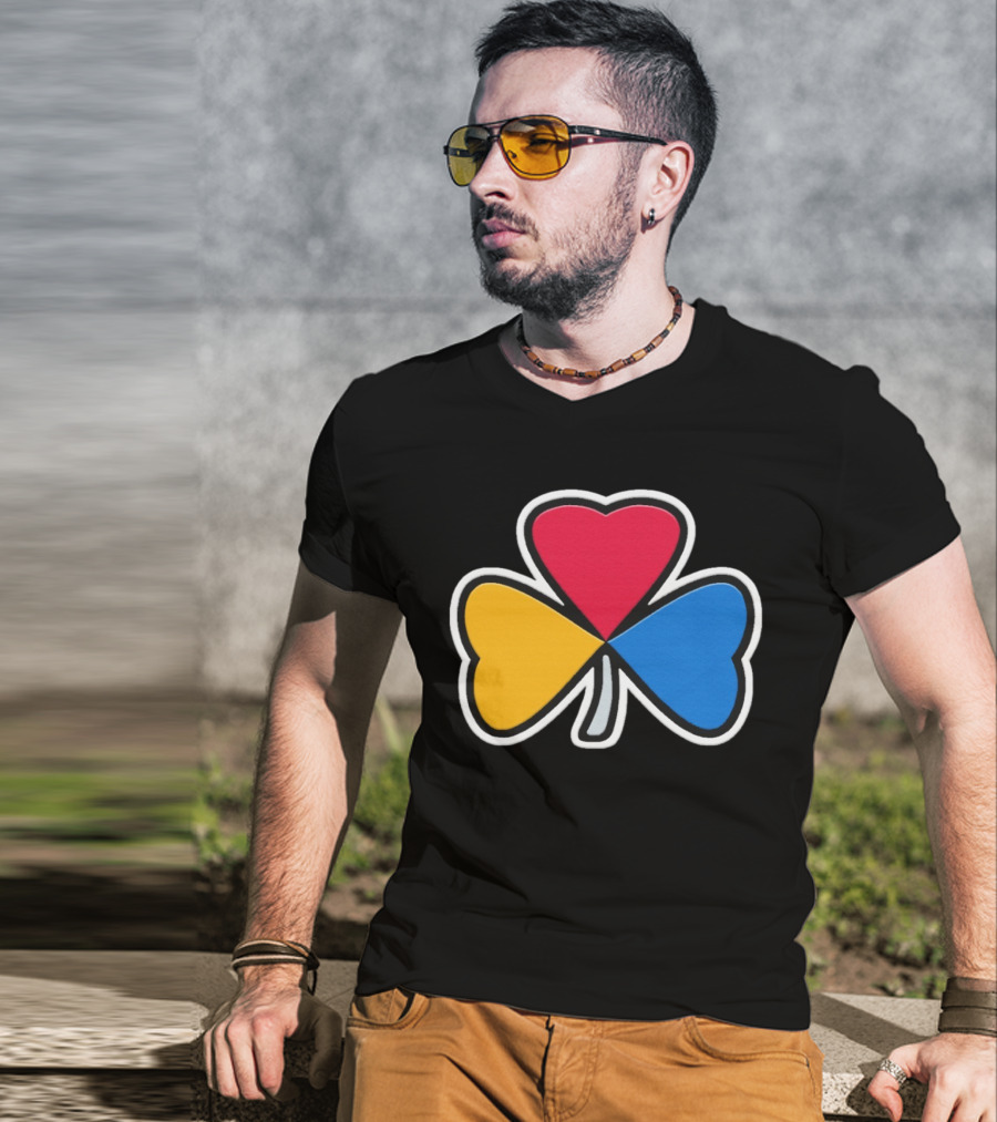 Pittsburgh Steelers Steel Shamrock Heart Colors T-Shirt