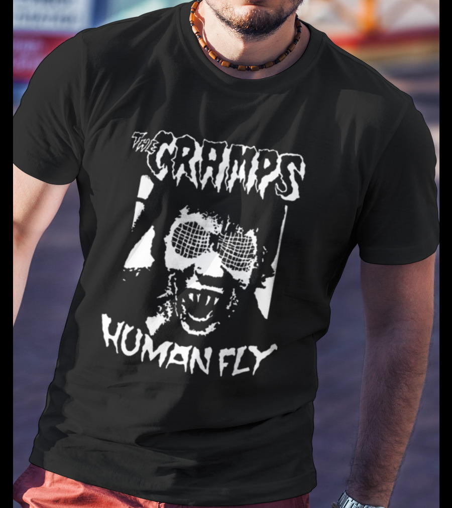 Big Bronson Reed Wearing The Cramps Human Fly The Cramps Human Fly T-Shirt