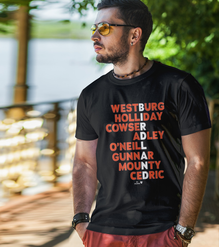 WESTBURG HOLLIDAY COWSER ADLEY O'NEILL GUNNAR MOUNTY CEDRIC BIRDLAND 2025 T-Shirt