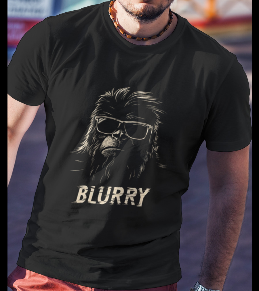 Blurry Cool Breeze Bigfoot In Sunglasses T-Shirt