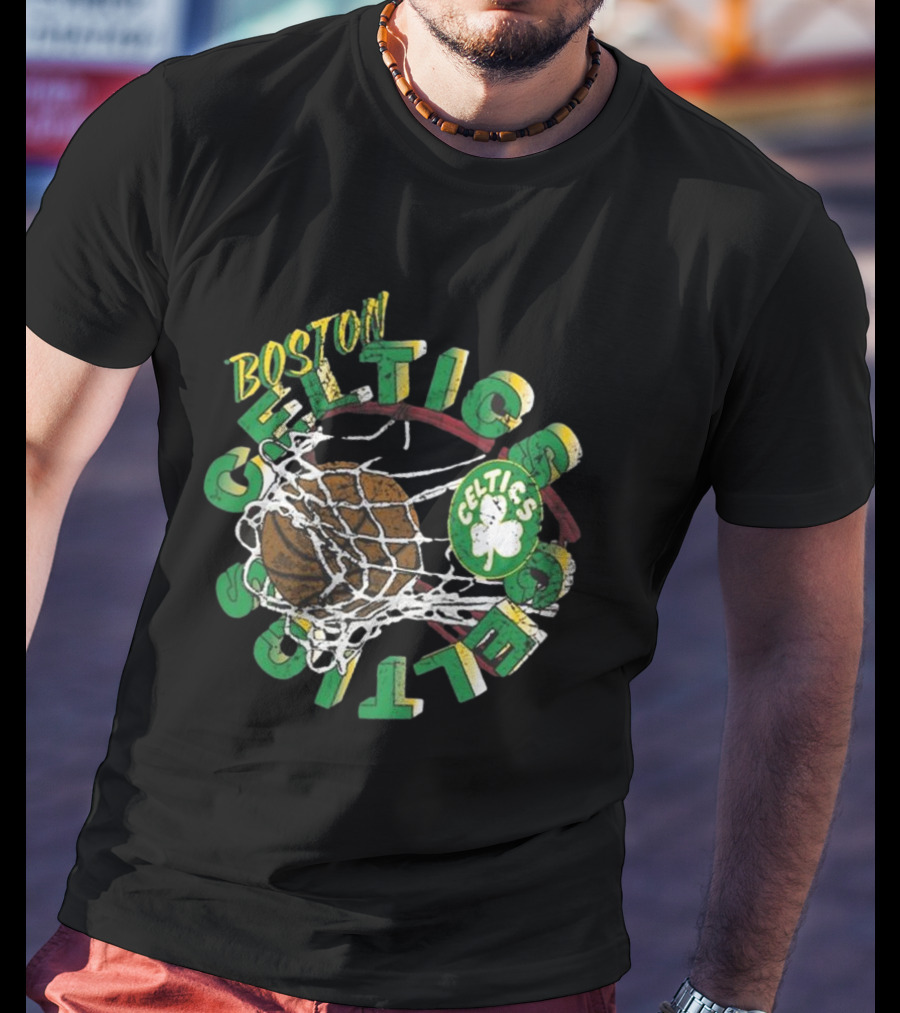 Boston Celtics Mitchell & Ness Preschool In The Net Basketball Celtics T-Shirt