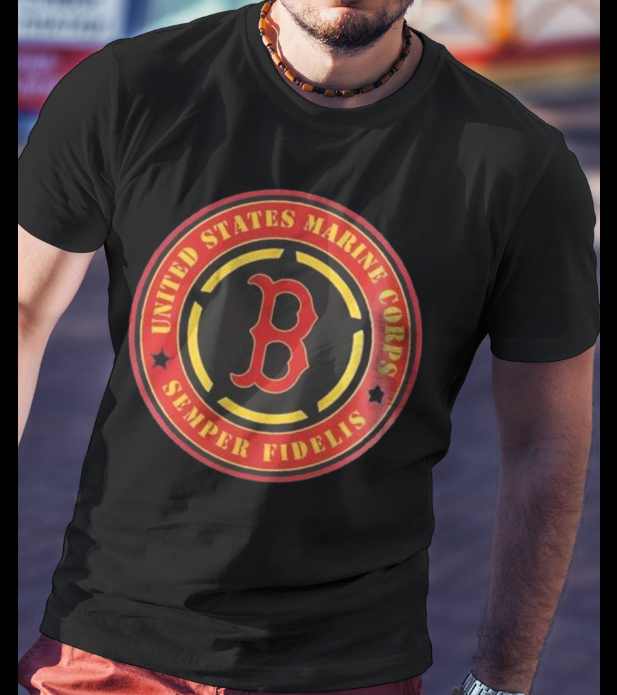 Boston Red Sox MLB United States Marine Corps Semper Fidelis Military Appreciation Night 2025 T-Shirt