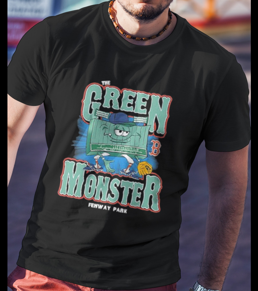 The Green Monster Fenway Park Boston Red Sox Baseball Character T-Shirt