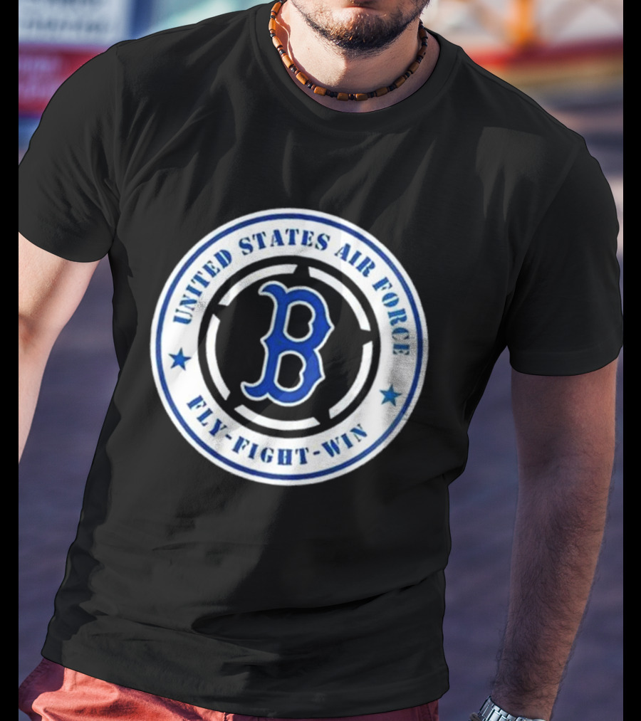 Boston Red Sox United States Air Force Fly Fight Win 2025 Military Appreciation Night T-Shirt