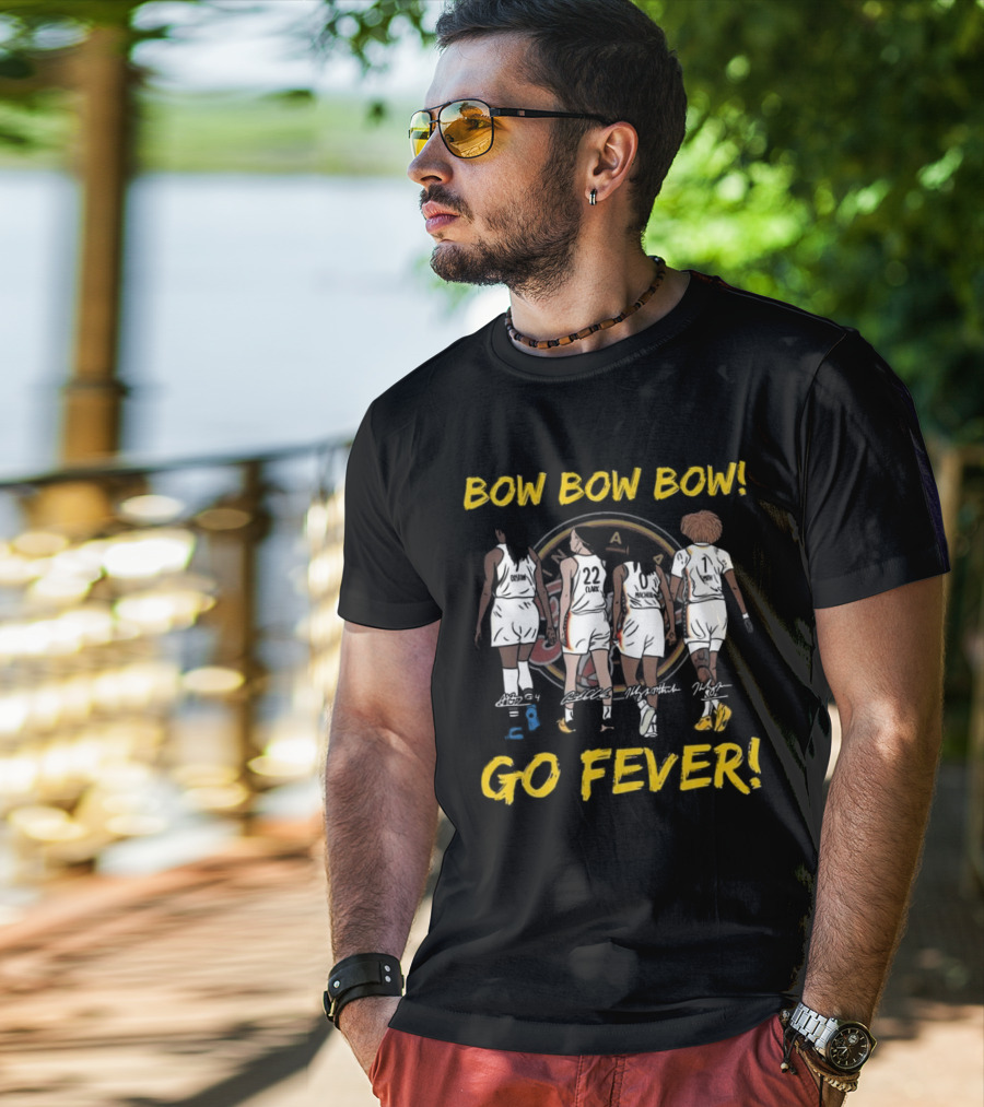 Bow Bow Bow Go Fever Indiana Fever Signatures Players Walking Team Spirit T-Shirt
