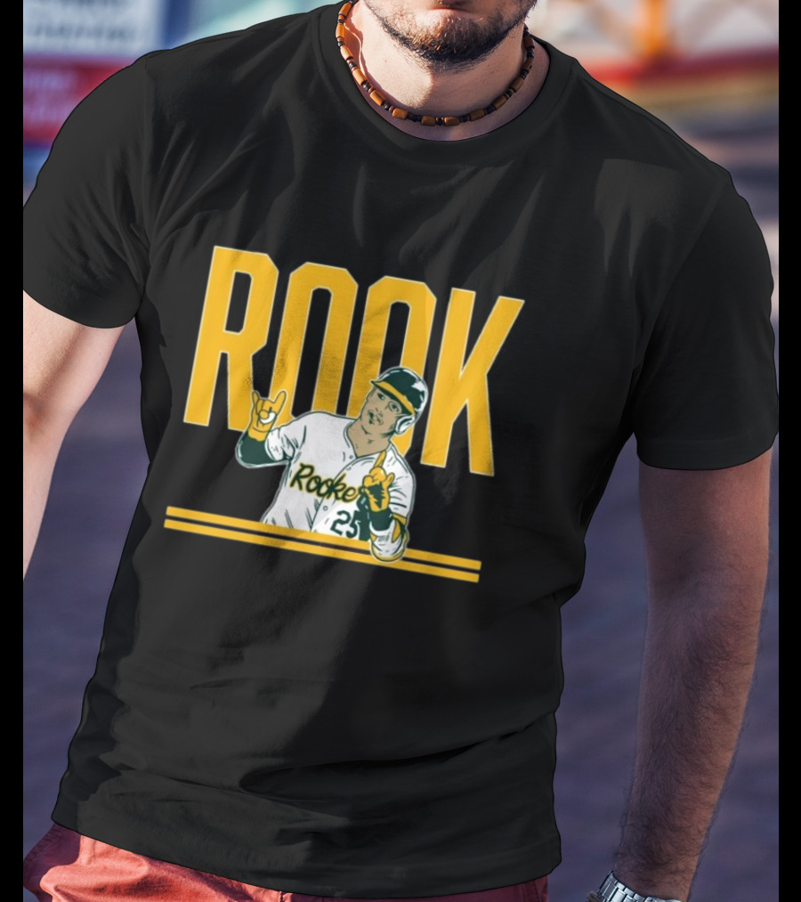 Brent Rooker Rook Baseball Gesture Portrait 25 T-Shirt