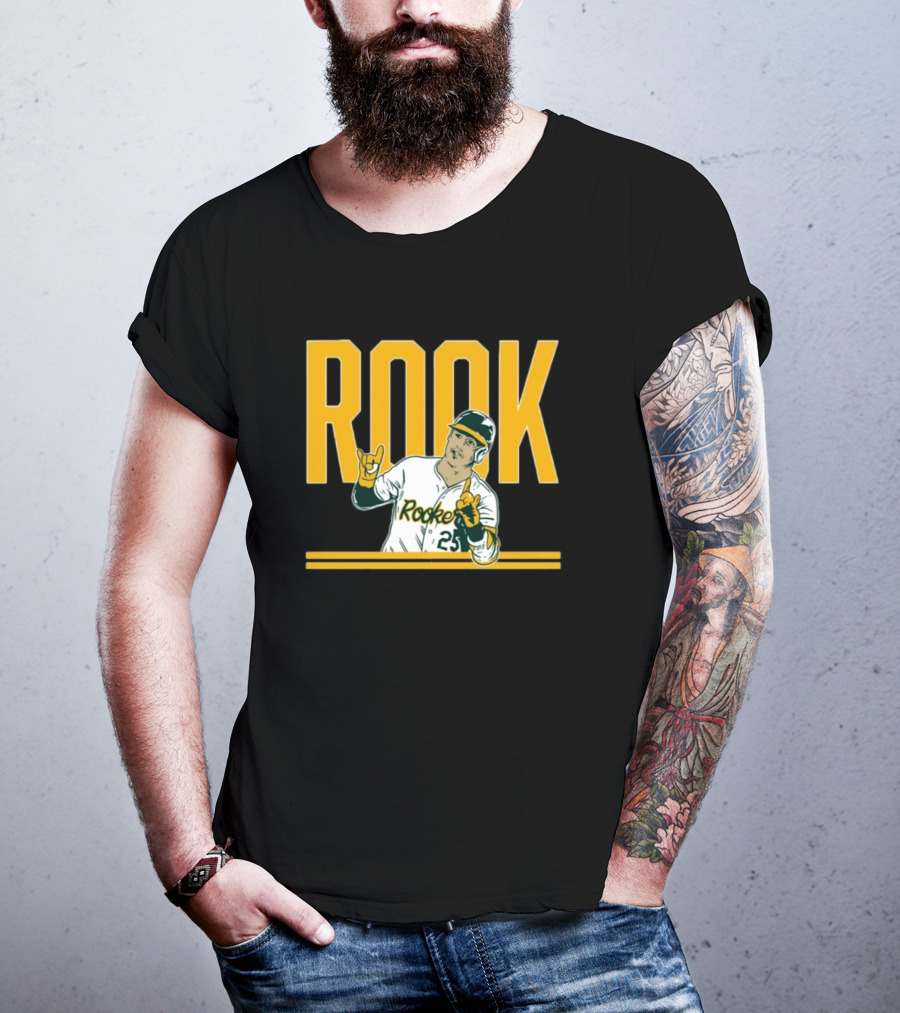 Brent Rooker Rook Baseball Gesture Portrait 25 T-Shirt