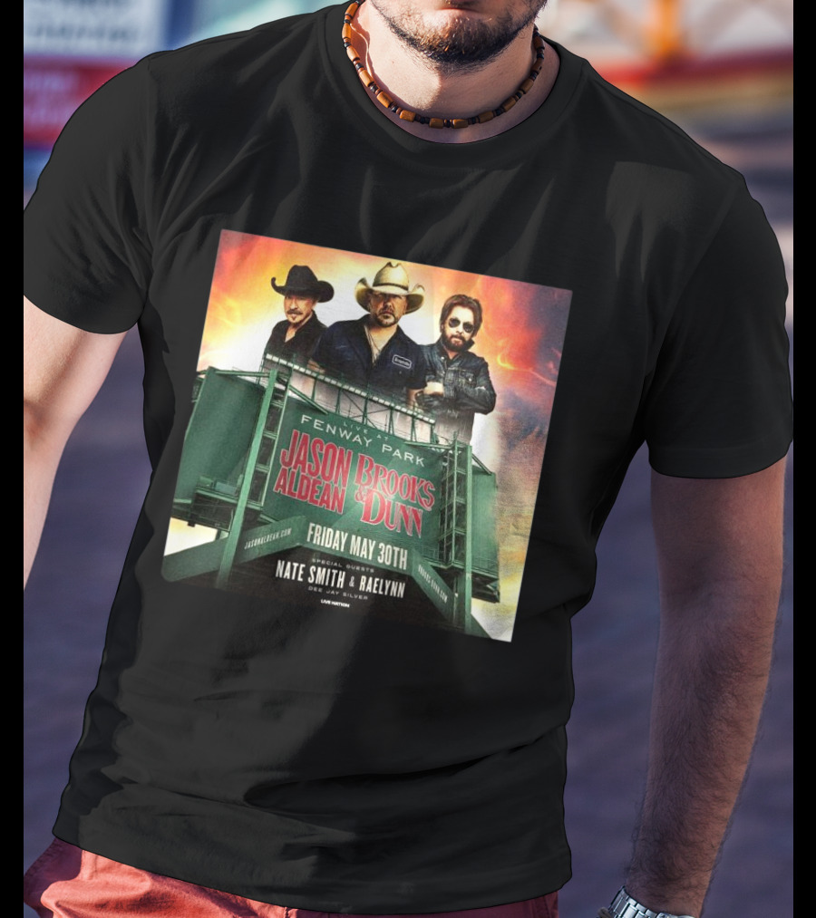 Brooks & Dunn And Jason Aldean Fenway Co-headlining Show At Park On May 30th T-Shirt