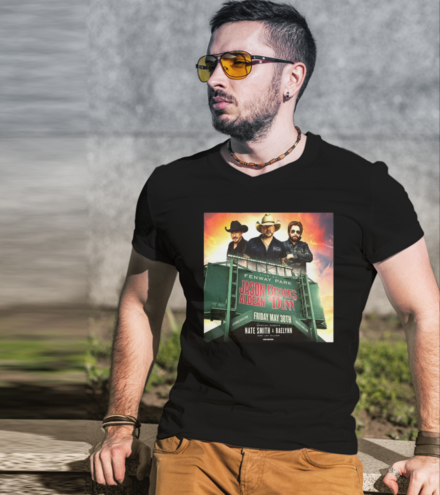 Brooks & Dunn And Jason Aldean Fenway Co-headlining Show At Park On May 30th T-Shirt