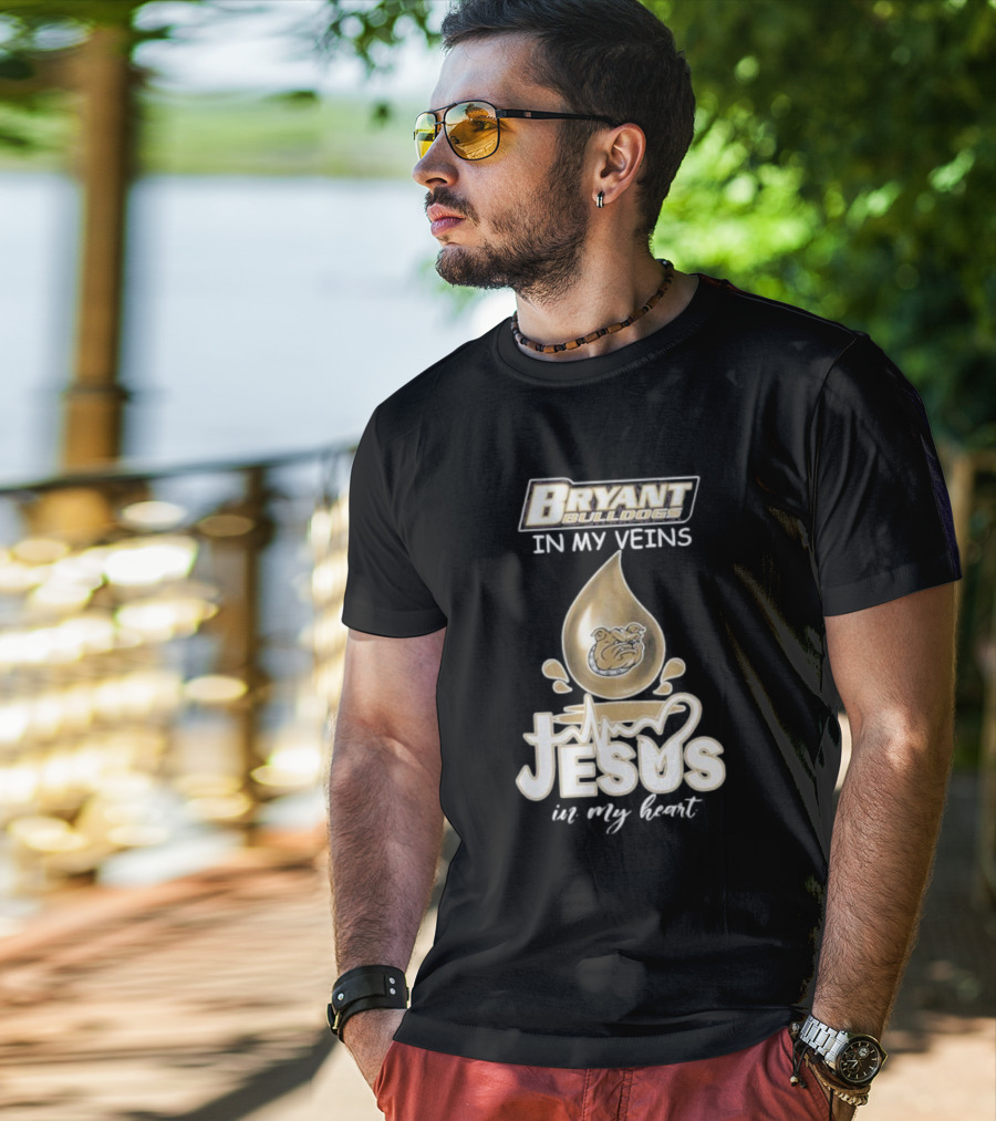 Bryant Bulldogs In My Veins Jesus In My Heart T-Shirt