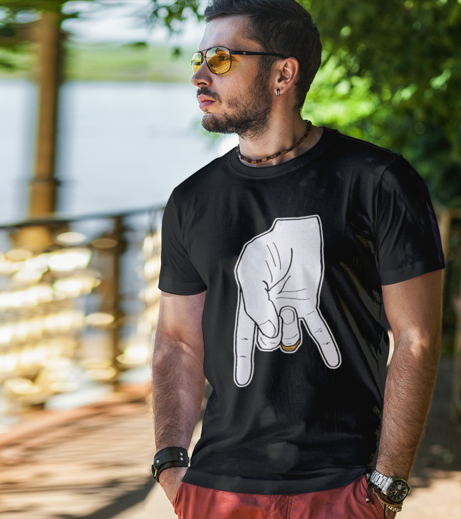 BTHO T.u. Horns Down Hand Gesture T-Shirt