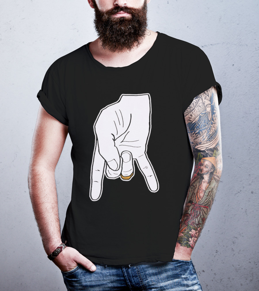 BTHO T.u. Horns Down Hand Gesture T-Shirt