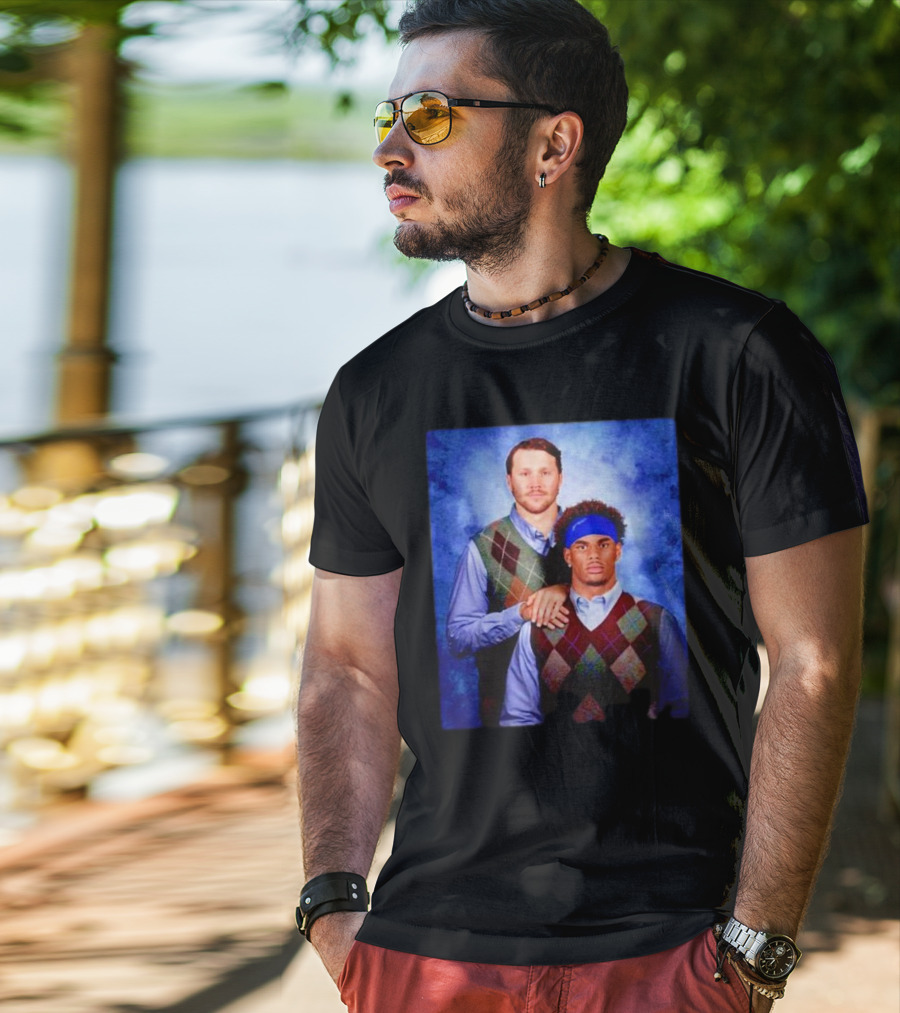 Buffalo Bills Josh Allen Keon Coleman Step Brothers T-Shirt