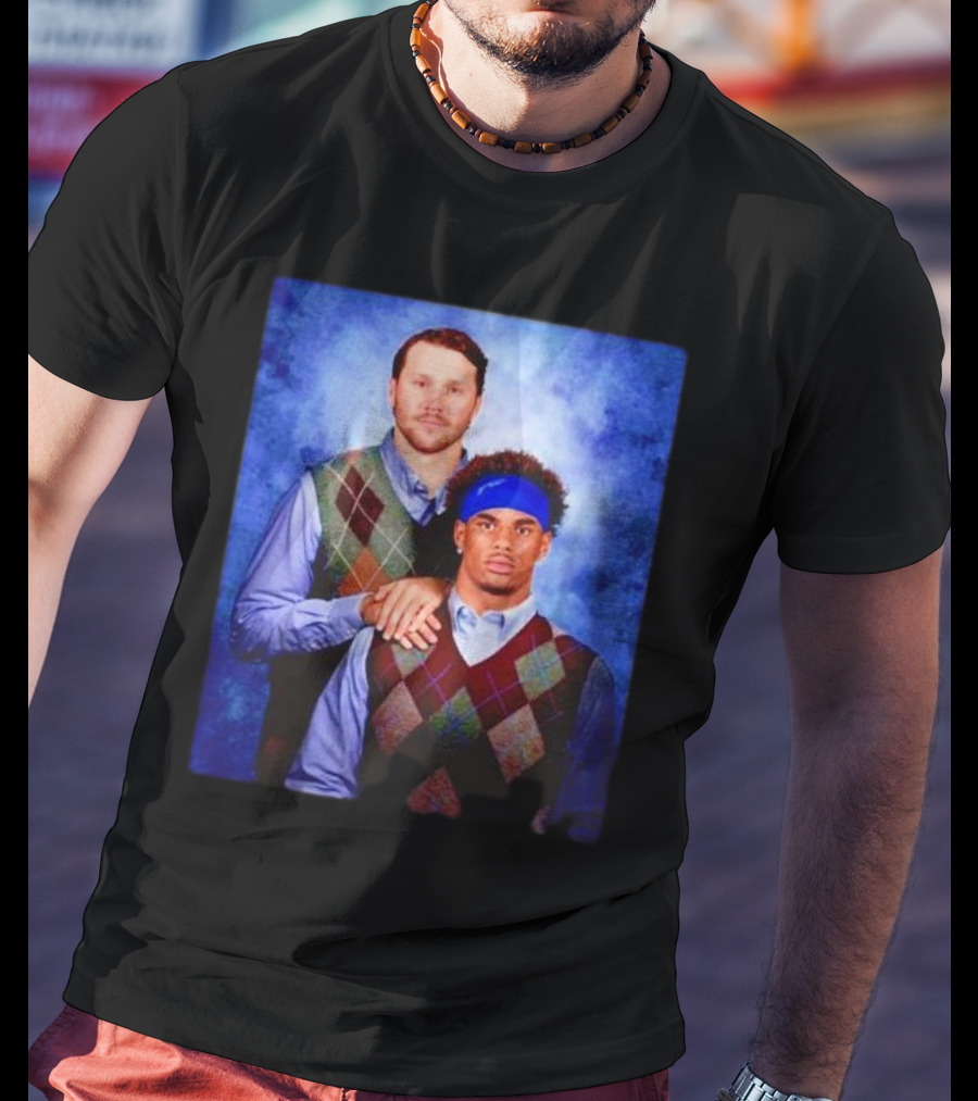 Buffalo Bills Josh Allen Keon Coleman Step Brothers T-Shirt